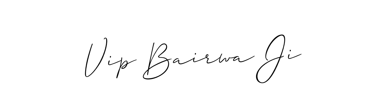 Allison_Script is a professional signature style that is perfect for those who want to add a touch of class to their signature. It is also a great choice for those who want to make their signature more unique. Get Vip Bairwa Ji name to fancy signature for free. Vip Bairwa Ji signature style 2 images and pictures png