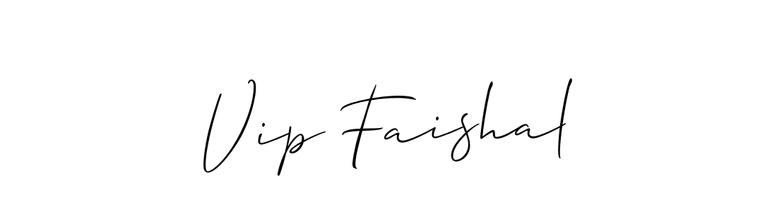 Similarly Allison_Script is the best handwritten signature design. Signature creator online .You can use it as an online autograph creator for name Vip Faishal. Vip Faishal signature style 2 images and pictures png