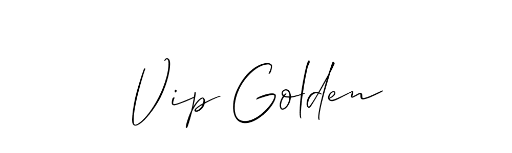 Use a signature maker to create a handwritten signature online. With this signature software, you can design (Allison_Script) your own signature for name Vip Golden. Vip Golden signature style 2 images and pictures png