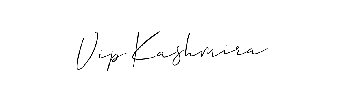 Make a beautiful signature design for name Vip Kashmira. With this signature (Allison_Script) style, you can create a handwritten signature for free. Vip Kashmira signature style 2 images and pictures png