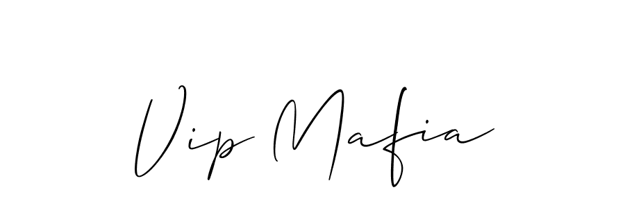 Vip Mafia stylish signature style. Best Handwritten Sign (Allison_Script) for my name. Handwritten Signature Collection Ideas for my name Vip Mafia. Vip Mafia signature style 2 images and pictures png
