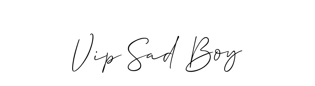 if you are searching for the best signature style for your name Vip Sad Boy. so please give up your signature search. here we have designed multiple signature styles  using Allison_Script. Vip Sad Boy signature style 2 images and pictures png