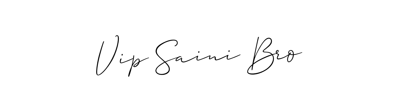 How to Draw Vip Saini Bro signature style? Allison_Script is a latest design signature styles for name Vip Saini Bro. Vip Saini Bro signature style 2 images and pictures png