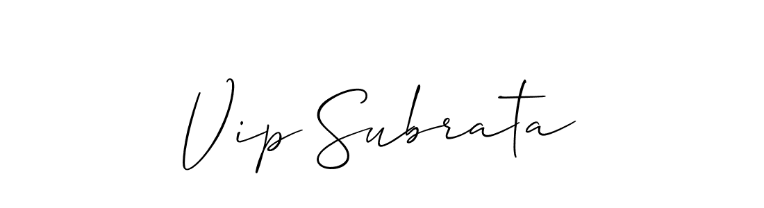 Once you've used our free online signature maker to create your best signature Allison_Script style, it's time to enjoy all of the benefits that Vip Subrata name signing documents. Vip Subrata signature style 2 images and pictures png