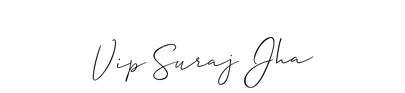 Vip Suraj Jha stylish signature style. Best Handwritten Sign (Allison_Script) for my name. Handwritten Signature Collection Ideas for my name Vip Suraj Jha. Vip Suraj Jha signature style 2 images and pictures png