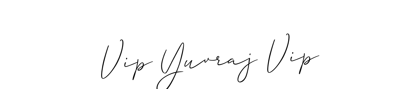 It looks lik you need a new signature style for name Vip Yuvraj Vip. Design unique handwritten (Allison_Script) signature with our free signature maker in just a few clicks. Vip Yuvraj Vip signature style 2 images and pictures png