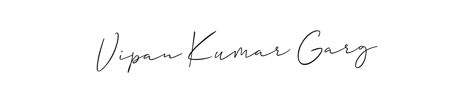 How to make Vipan Kumar Garg signature? Allison_Script is a professional autograph style. Create handwritten signature for Vipan Kumar Garg name. Vipan Kumar Garg signature style 2 images and pictures png
