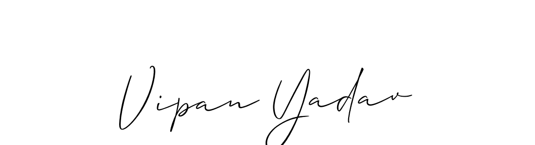 if you are searching for the best signature style for your name Vipan Yadav. so please give up your signature search. here we have designed multiple signature styles  using Allison_Script. Vipan Yadav signature style 2 images and pictures png