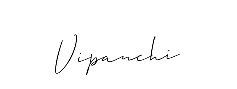 How to Draw Vipanchi signature style? Allison_Script is a latest design signature styles for name Vipanchi. Vipanchi signature style 2 images and pictures png