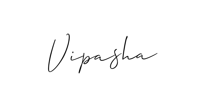 Also we have Vipasha name is the best signature style. Create professional handwritten signature collection using Allison_Script autograph style. Vipasha signature style 2 images and pictures png