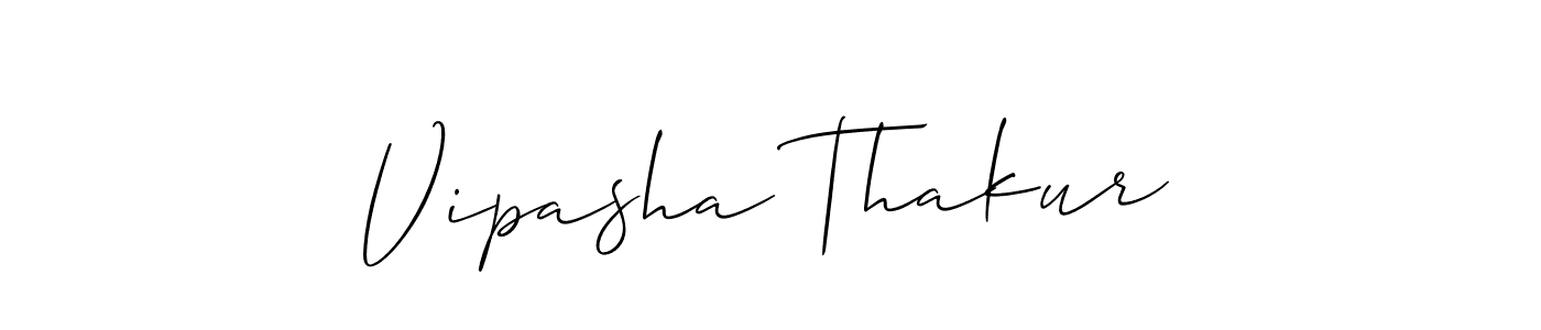 Allison_Script is a professional signature style that is perfect for those who want to add a touch of class to their signature. It is also a great choice for those who want to make their signature more unique. Get Vipasha Thakur name to fancy signature for free. Vipasha Thakur signature style 2 images and pictures png