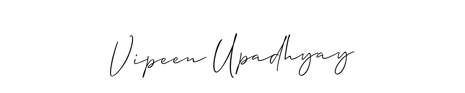 How to make Vipeen Upadhyay signature? Allison_Script is a professional autograph style. Create handwritten signature for Vipeen Upadhyay name. Vipeen Upadhyay signature style 2 images and pictures png
