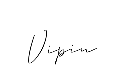 Design your own signature with our free online signature maker. With this signature software, you can create a handwritten (Allison_Script) signature for name Vipin. Vipin signature style 2 images and pictures png