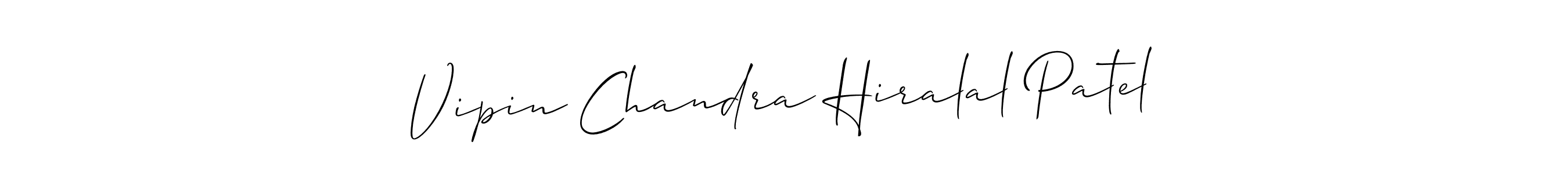 Use a signature maker to create a handwritten signature online. With this signature software, you can design (Allison_Script) your own signature for name Vipin Chandra Hiralal Patel. Vipin Chandra Hiralal Patel signature style 2 images and pictures png