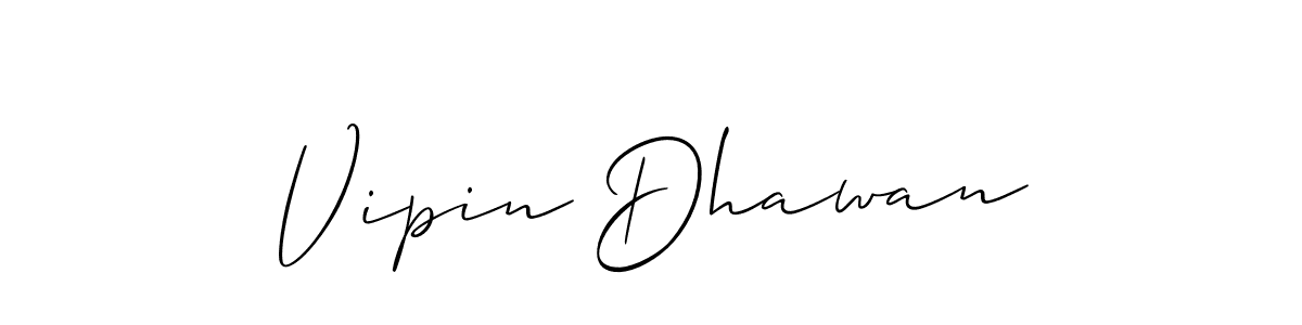 How to make Vipin Dhawan signature? Allison_Script is a professional autograph style. Create handwritten signature for Vipin Dhawan name. Vipin Dhawan signature style 2 images and pictures png