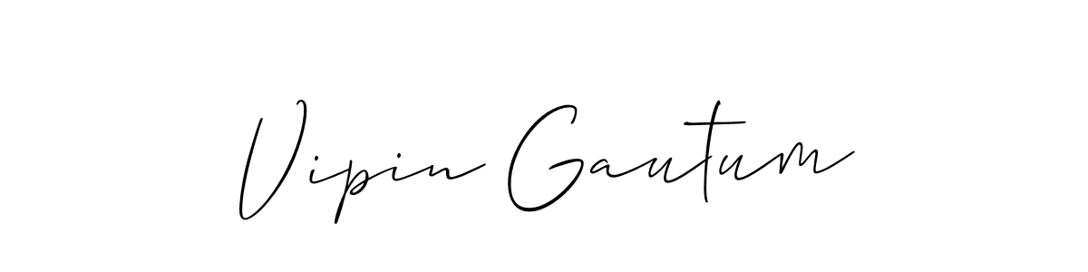 if you are searching for the best signature style for your name Vipin Gautum. so please give up your signature search. here we have designed multiple signature styles  using Allison_Script. Vipin Gautum signature style 2 images and pictures png