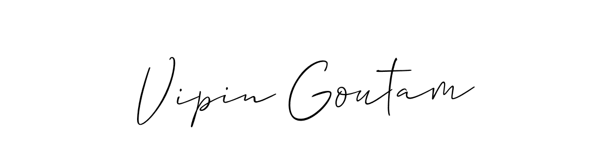 Also You can easily find your signature by using the search form. We will create Vipin Goutam name handwritten signature images for you free of cost using Allison_Script sign style. Vipin Goutam signature style 2 images and pictures png