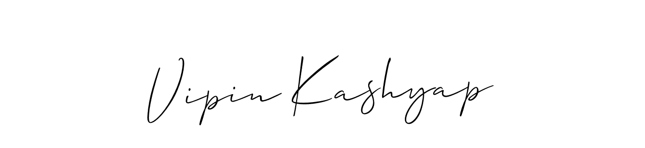 Make a short Vipin Kashyap signature style. Manage your documents anywhere anytime using Allison_Script. Create and add eSignatures, submit forms, share and send files easily. Vipin Kashyap signature style 2 images and pictures png