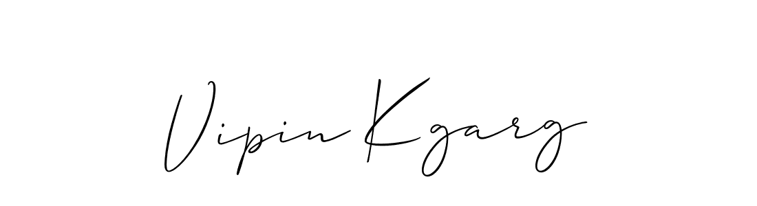 This is the best signature style for the Vipin Kgarg name. Also you like these signature font (Allison_Script). Mix name signature. Vipin Kgarg signature style 2 images and pictures png