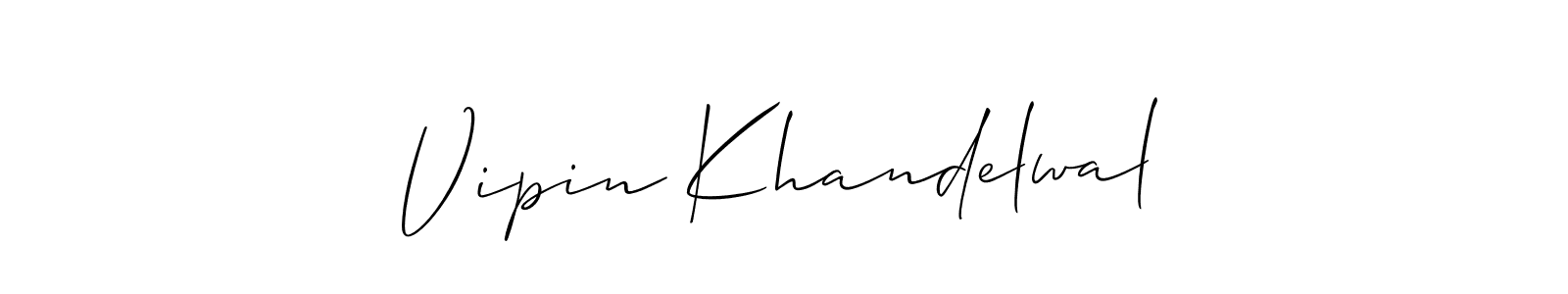 Create a beautiful signature design for name Vipin Khandelwal. With this signature (Allison_Script) fonts, you can make a handwritten signature for free. Vipin Khandelwal signature style 2 images and pictures png