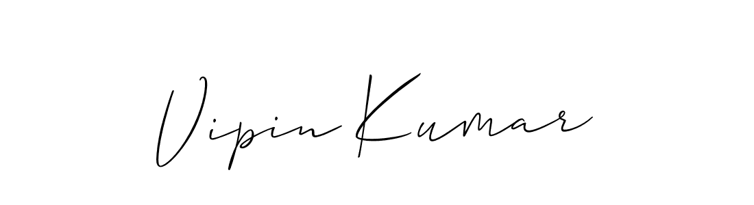 Use a signature maker to create a handwritten signature online. With this signature software, you can design (Allison_Script) your own signature for name Vipin Kumar. Vipin Kumar signature style 2 images and pictures png