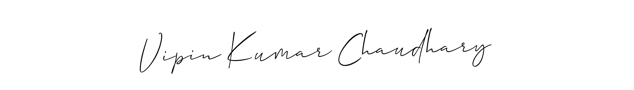 Also we have Vipin Kumar Chaudhary name is the best signature style. Create professional handwritten signature collection using Allison_Script autograph style. Vipin Kumar Chaudhary signature style 2 images and pictures png
