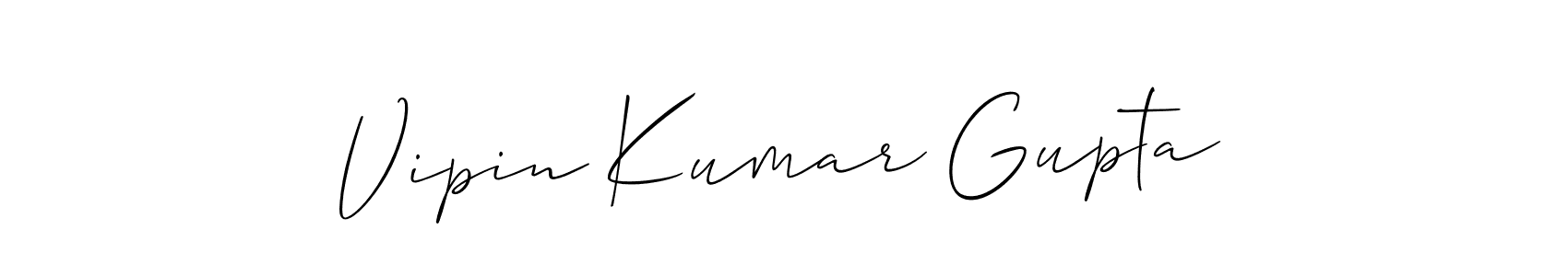 How to Draw Vipin Kumar Gupta signature style? Allison_Script is a latest design signature styles for name Vipin Kumar Gupta. Vipin Kumar Gupta signature style 2 images and pictures png