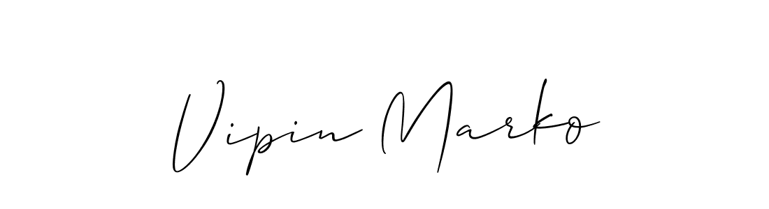 Similarly Allison_Script is the best handwritten signature design. Signature creator online .You can use it as an online autograph creator for name Vipin Marko. Vipin Marko signature style 2 images and pictures png