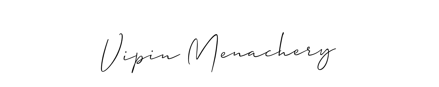 This is the best signature style for the Vipin Menachery name. Also you like these signature font (Allison_Script). Mix name signature. Vipin Menachery signature style 2 images and pictures png