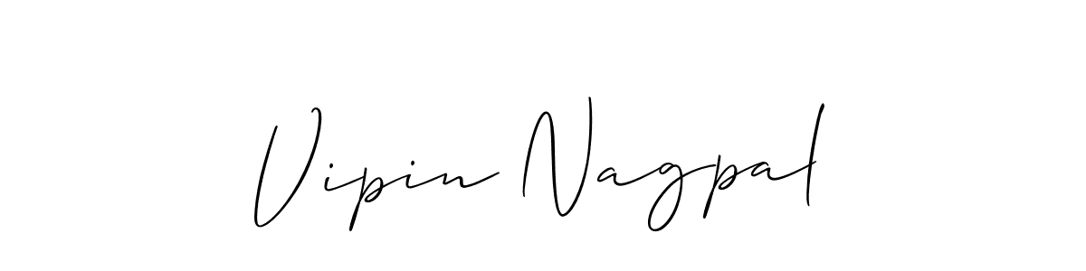 Make a beautiful signature design for name Vipin Nagpal. With this signature (Allison_Script) style, you can create a handwritten signature for free. Vipin Nagpal signature style 2 images and pictures png