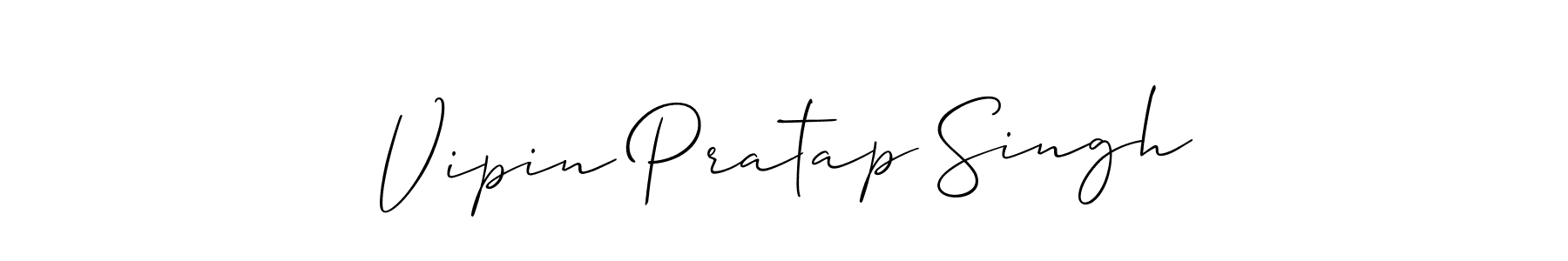 Create a beautiful signature design for name Vipin Pratap Singh. With this signature (Allison_Script) fonts, you can make a handwritten signature for free. Vipin Pratap Singh signature style 2 images and pictures png