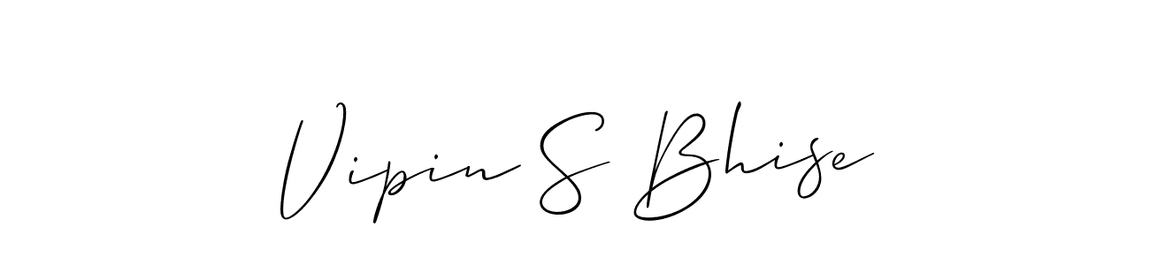 if you are searching for the best signature style for your name Vipin S Bhise. so please give up your signature search. here we have designed multiple signature styles  using Allison_Script. Vipin S Bhise signature style 2 images and pictures png
