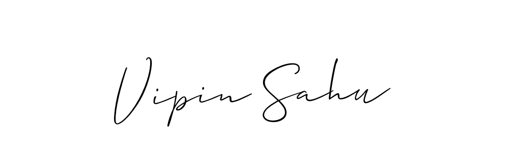 How to make Vipin Sahu name signature. Use Allison_Script style for creating short signs online. This is the latest handwritten sign. Vipin Sahu signature style 2 images and pictures png