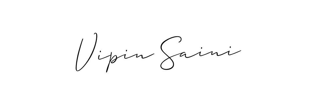Vipin Saini stylish signature style. Best Handwritten Sign (Allison_Script) for my name. Handwritten Signature Collection Ideas for my name Vipin Saini. Vipin Saini signature style 2 images and pictures png