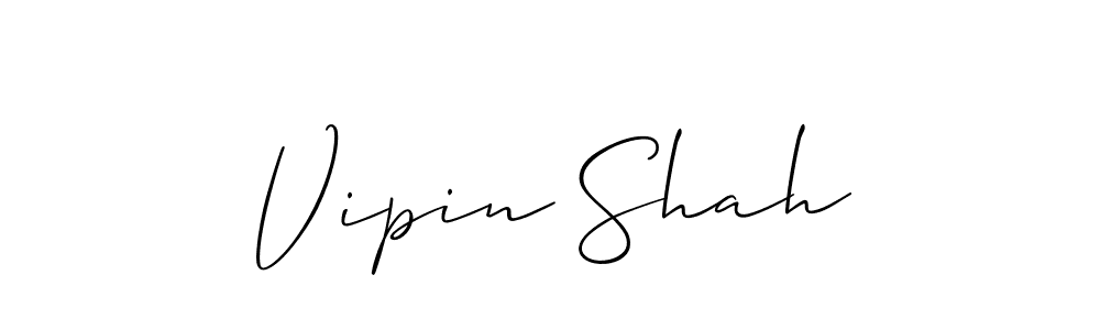 The best way (Allison_Script) to make a short signature is to pick only two or three words in your name. The name Vipin Shah include a total of six letters. For converting this name. Vipin Shah signature style 2 images and pictures png