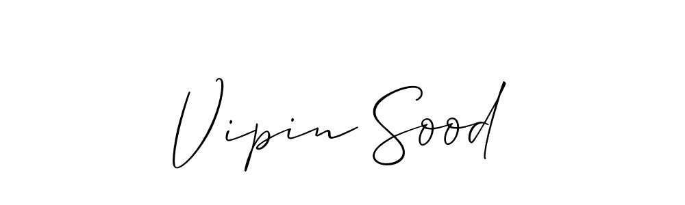 Make a short Vipin Sood signature style. Manage your documents anywhere anytime using Allison_Script. Create and add eSignatures, submit forms, share and send files easily. Vipin Sood signature style 2 images and pictures png