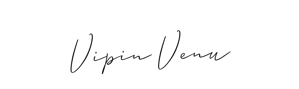 Best and Professional Signature Style for Vipin Venu. Allison_Script Best Signature Style Collection. Vipin Venu signature style 2 images and pictures png