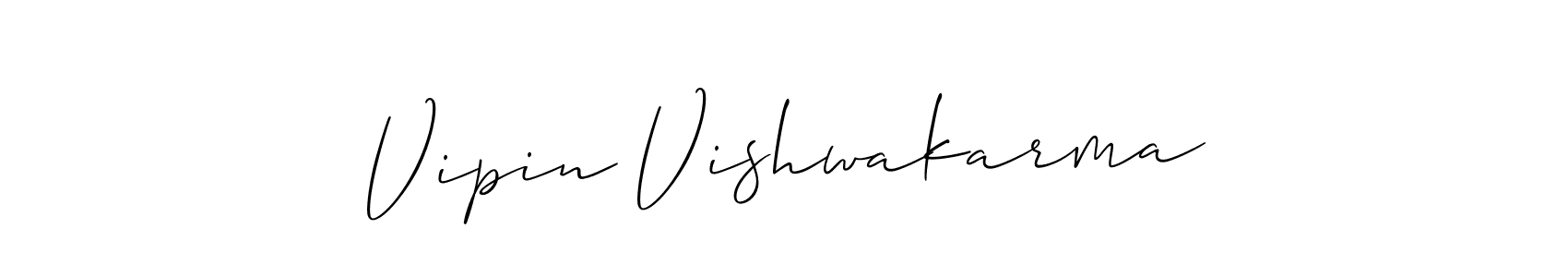 Design your own signature with our free online signature maker. With this signature software, you can create a handwritten (Allison_Script) signature for name Vipin Vishwakarma. Vipin Vishwakarma signature style 2 images and pictures png