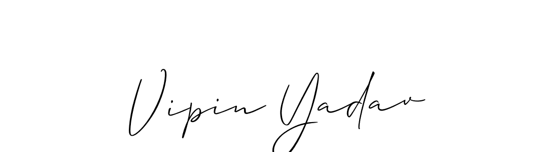 Use a signature maker to create a handwritten signature online. With this signature software, you can design (Allison_Script) your own signature for name Vipin Yadav. Vipin Yadav signature style 2 images and pictures png