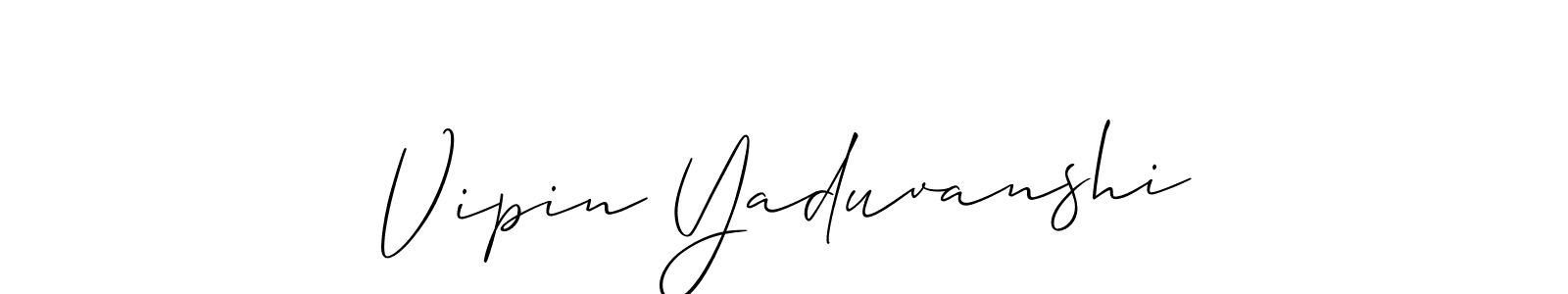 Vipin Yaduvanshi stylish signature style. Best Handwritten Sign (Allison_Script) for my name. Handwritten Signature Collection Ideas for my name Vipin Yaduvanshi. Vipin Yaduvanshi signature style 2 images and pictures png