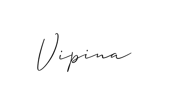 if you are searching for the best signature style for your name Vipina. so please give up your signature search. here we have designed multiple signature styles  using Allison_Script. Vipina signature style 2 images and pictures png