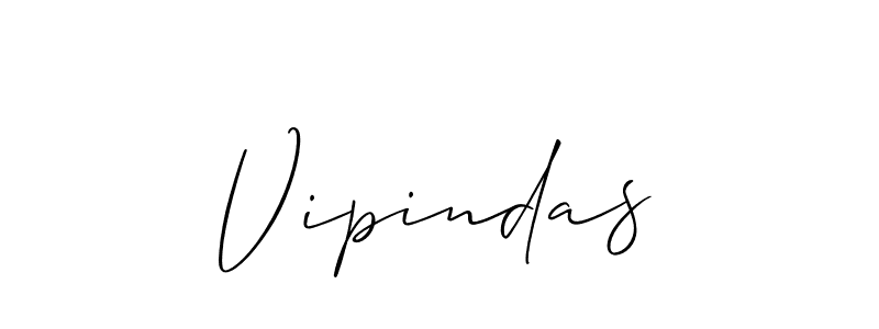 How to make Vipindas signature? Allison_Script is a professional autograph style. Create handwritten signature for Vipindas name. Vipindas signature style 2 images and pictures png