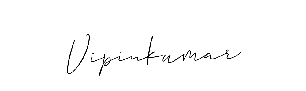 if you are searching for the best signature style for your name Vipinkumar. so please give up your signature search. here we have designed multiple signature styles  using Allison_Script. Vipinkumar signature style 2 images and pictures png