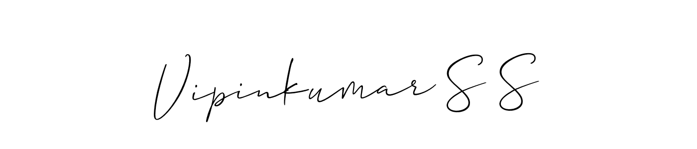 It looks lik you need a new signature style for name Vipinkumar S S. Design unique handwritten (Allison_Script) signature with our free signature maker in just a few clicks. Vipinkumar S S signature style 2 images and pictures png