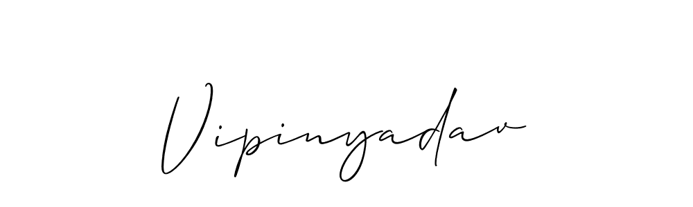 How to make Vipinyadav signature? Allison_Script is a professional autograph style. Create handwritten signature for Vipinyadav name. Vipinyadav signature style 2 images and pictures png