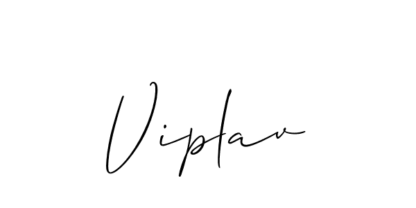 Design your own signature with our free online signature maker. With this signature software, you can create a handwritten (Allison_Script) signature for name Viplav. Viplav signature style 2 images and pictures png