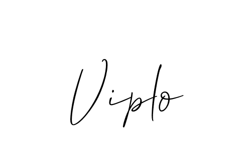 Use a signature maker to create a handwritten signature online. With this signature software, you can design (Allison_Script) your own signature for name Viplo. Viplo signature style 2 images and pictures png
