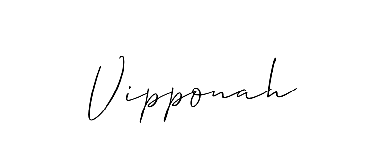 Create a beautiful signature design for name Vipponah. With this signature (Allison_Script) fonts, you can make a handwritten signature for free. Vipponah signature style 2 images and pictures png