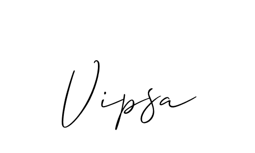 It looks lik you need a new signature style for name Vipsa. Design unique handwritten (Allison_Script) signature with our free signature maker in just a few clicks. Vipsa signature style 2 images and pictures png