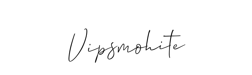 The best way (Allison_Script) to make a short signature is to pick only two or three words in your name. The name Vipsmohite include a total of six letters. For converting this name. Vipsmohite signature style 2 images and pictures png